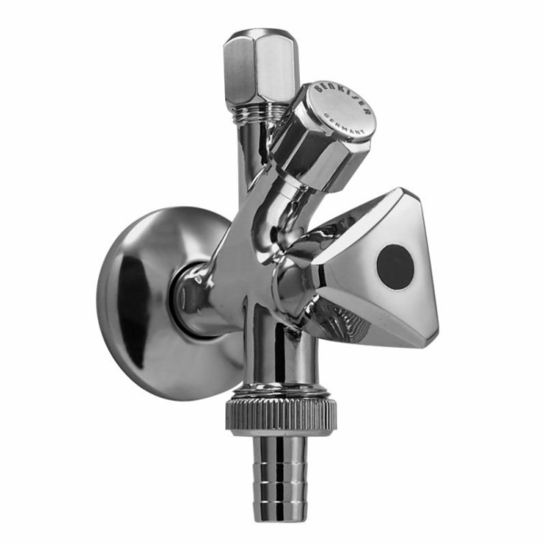 Rohový ventil, 1/2" x 3/8" x 3/4"