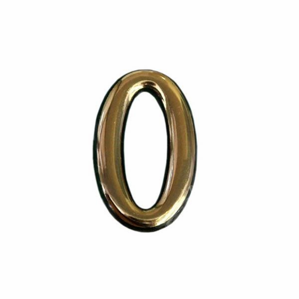 Číslo "0" N1011, barva mosaz, 5 cm