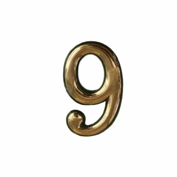 Číslo "9" CR 9, barva chrom, 5 cm