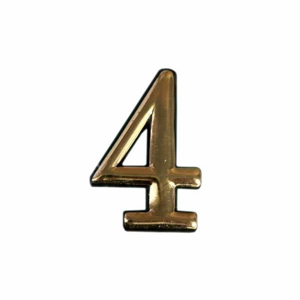 Číslo "4" CR 4, barva chrom, 5 cm
