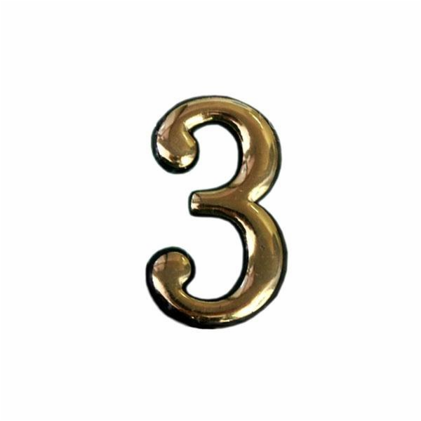 Číslo "3" CR 3, barva chrom, 5 cm