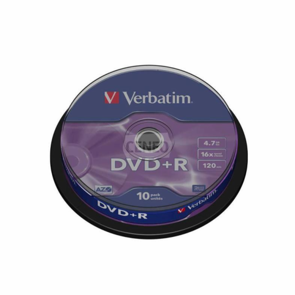 CD DVD+R Verbatim, 4,7 GB, 10 ks.