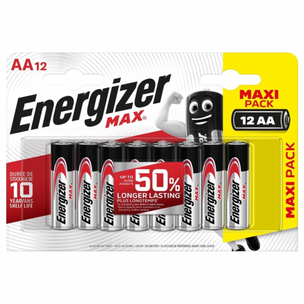 Prvky ENERGIZER MAX AA/LR06, 1,5V, 12 ks.