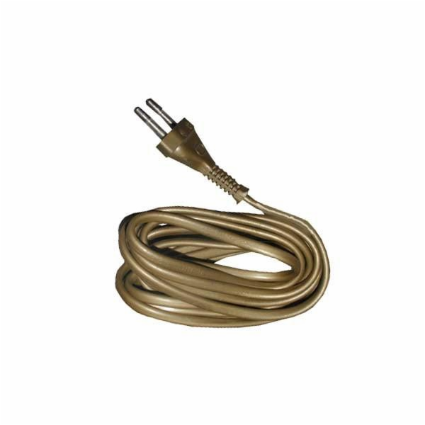Kabel se zástrčkou ZAMEL, 5 m, barva bronz