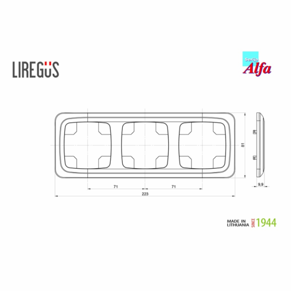 Třímístná židle LIREGUS ALFA, barva bílá