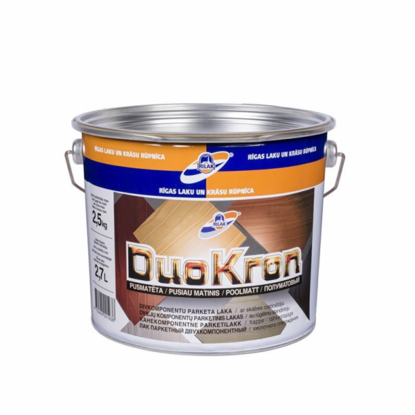 POLOMATNÝ LAK NA PARKETY (2,5 kg; S TVRDŠÍM; 0,2 kg)