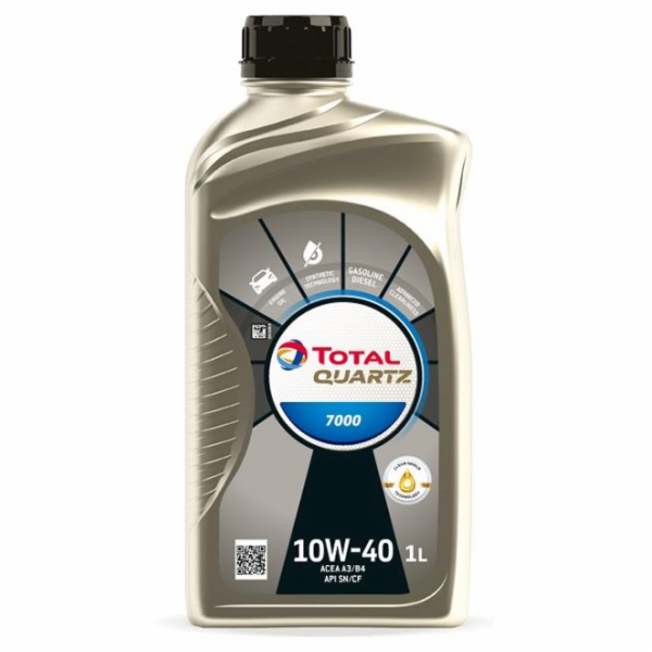 Automobilový motorový olej Total Quartz 7000, 10W-40, 1l