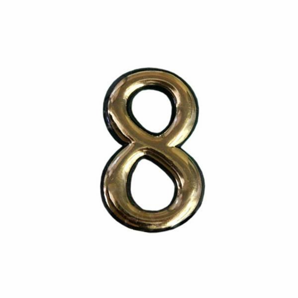 Číslo "8" N1011, barva mosaz, 5 cm