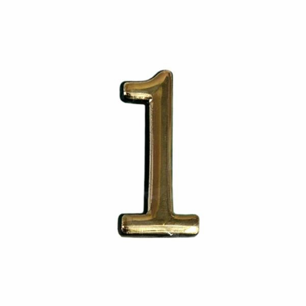 Číslo "1" CR 1, barva chrom, 5 cm
