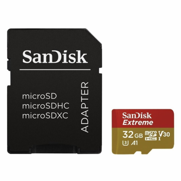 PAMĚŤOVÁ KARTA SANDISK 32GB MICRO SDHC EXTREME 100MB/s