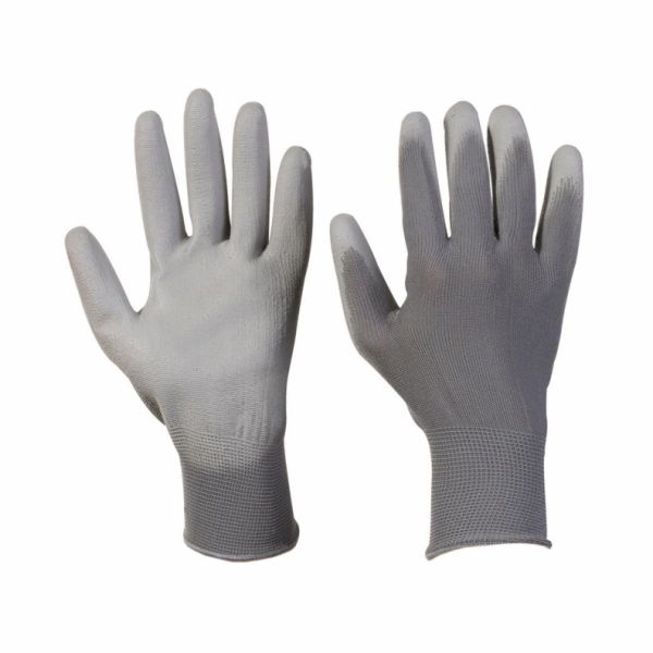 Rukavice, nylon potažený polyuretanem, velikost L