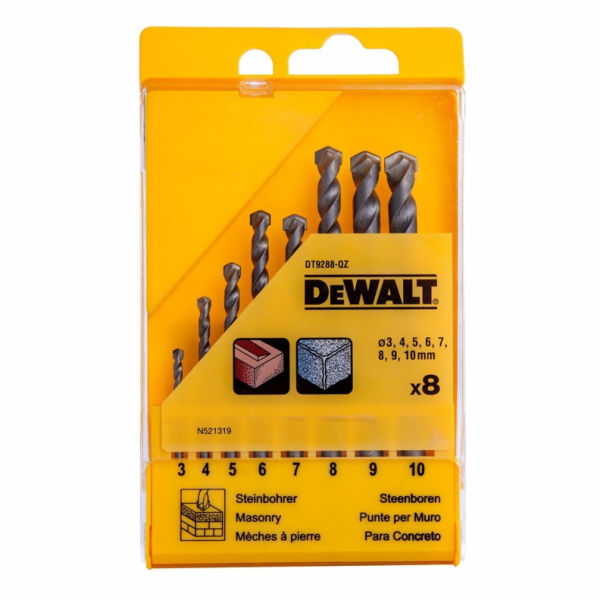 Sada vrtáků do betonu DeWalt DT9288-QZ 8 ks.