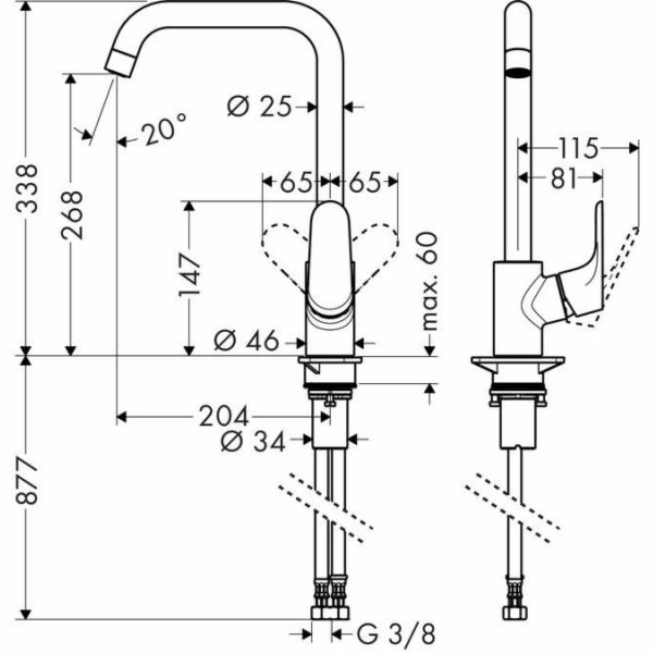 Kuchyňská baterie Hansgrohe Focus 318208