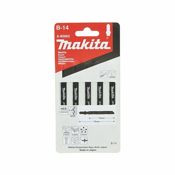 Upínací pily Makita, B14, 5 ks.