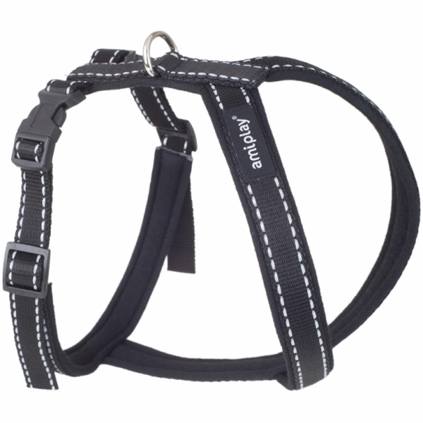 Postroj pro psy AMIPLAY REFLECTIVE, černý, M