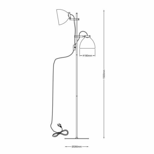 Stojací lampa Domoletti Double, stojací lampa, 80 W, 2xG9