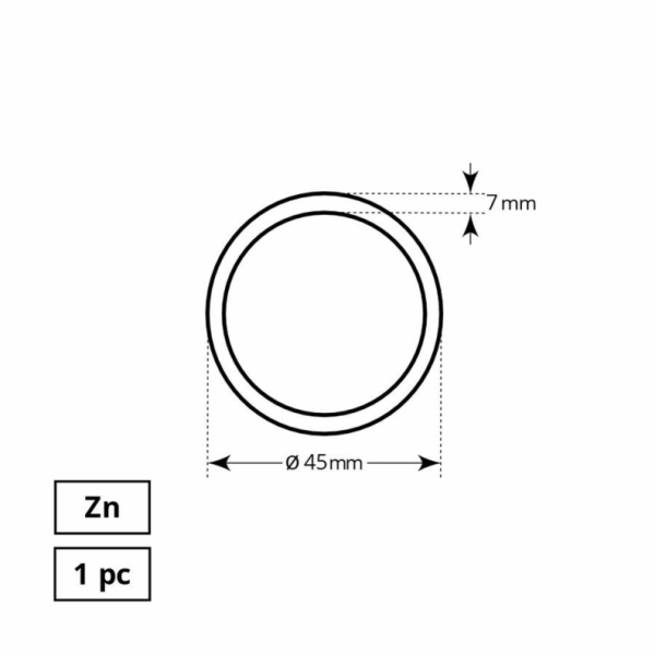 Řetízkový kroužek Haushalt, 1DD, 45 mm