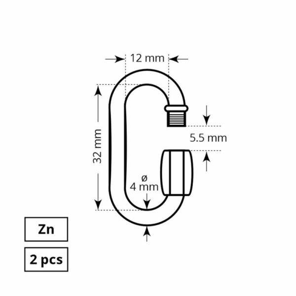 Rychlospojka Haushalt, ZN, 2DD, 4 mm