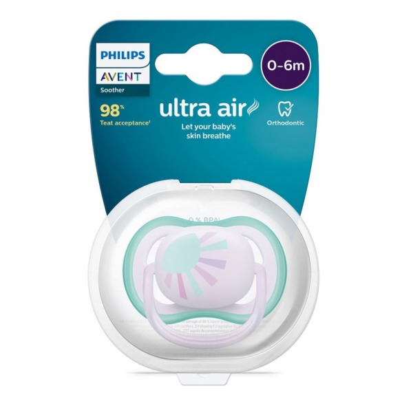 Šidítko Avent Ultra air 1ks 0- 6 m sluníčko Vel.0-6 m