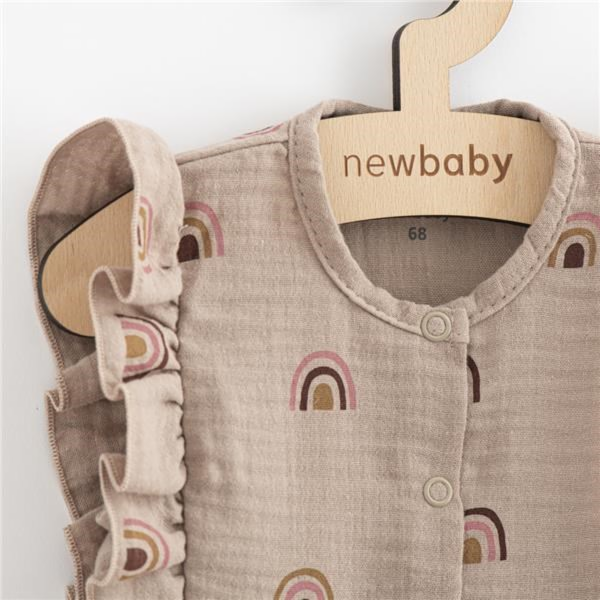Letní kojenecké mušelínové šaty New Baby Rainbow Vel.62 (...