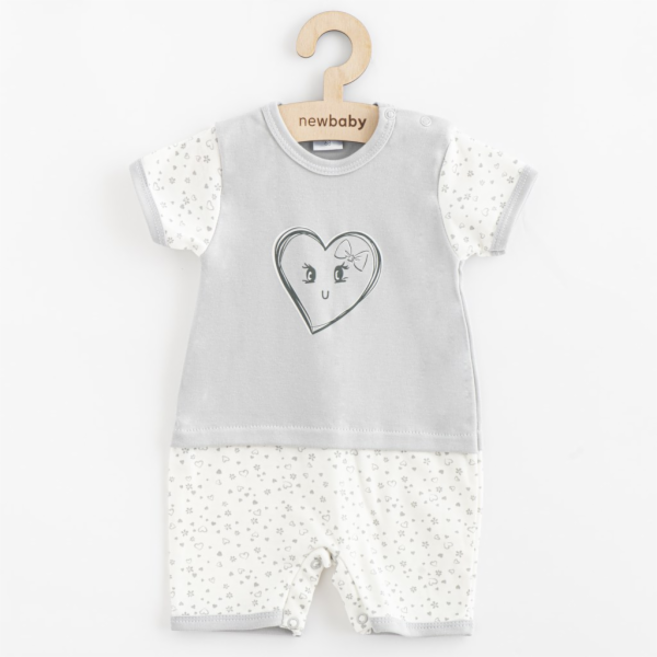 Kojenecký letní bavlněný overal New Baby Srdíčka Vel.74 (...
