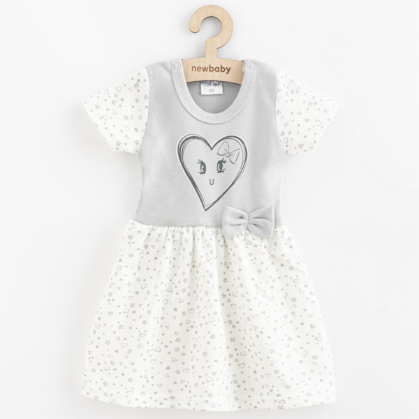 Kojenecké bavlněné šatičky New Baby Srdíčka Vel.86 (12-18m)