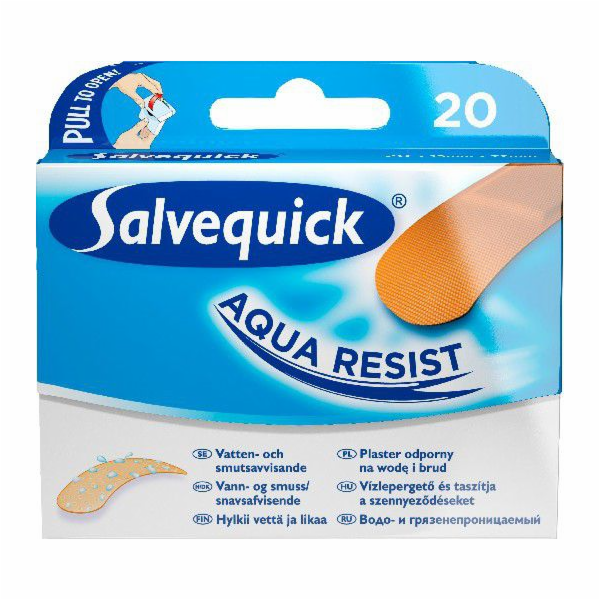 Voděodolné náplasti Salvequick Aqua Resist 1 balení-20 ks