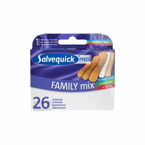 Salvequick Plasters Family Mix 1 balení - 26 ks