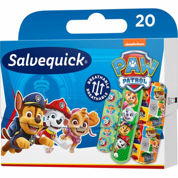 Dětské náplasti Salvequick Kids Paw Patrol 20 ks.