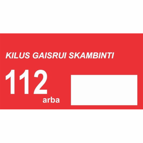 Protipožární samolepka 120x225mm