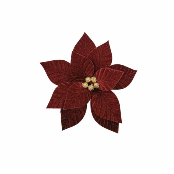 Umělý gel, vánoční hvězda Christmas Touch, červená, 30 cm