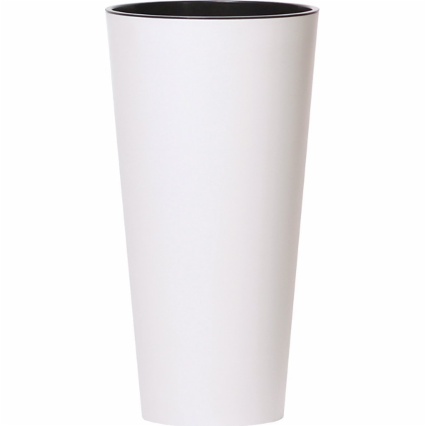 Květináč Prosperplast TUBUS SLIM bílý lesk 25 cm 