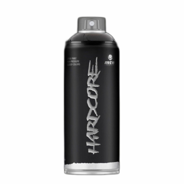 Aerosolová barva Montana Hardcore, saténová černá, 0,4l