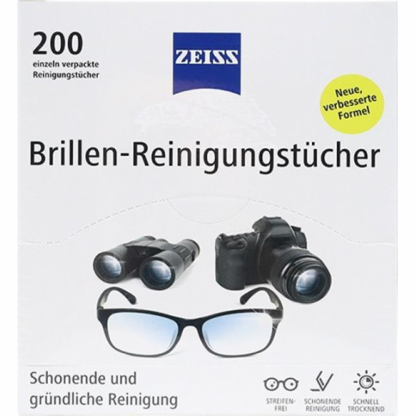 Zeiss Čisticí ubrousky na brýle a displej 200 ks.