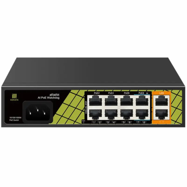 Switch Conexpro GNT-P1210SG 2x GLAN, 8x LAN s PoE, 120W