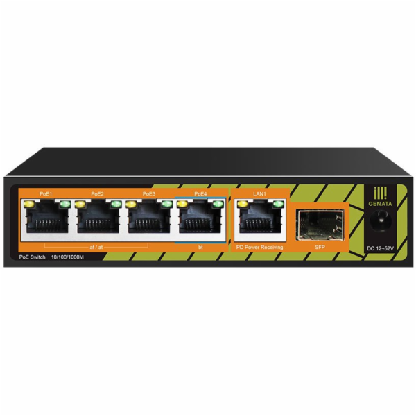Switch Conexpro GNT-P1006G6 1x GLAN s PoE in, 4x GLAN s P...