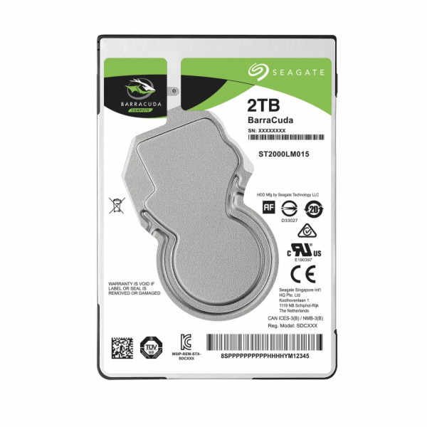 Seagate BarraCuda 2TB HDD / ST2000LM015/ Interní / 2,5" /...
