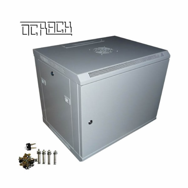 OCRACK 19" OCC-09U-4P rozvaděč nástěnný 9U/450mm plechové...