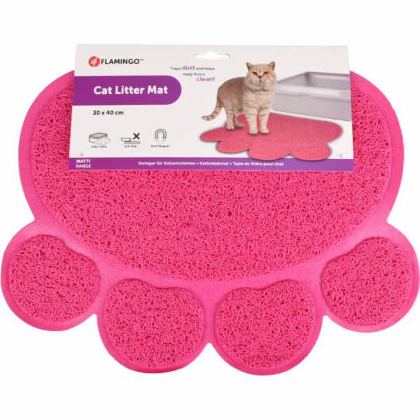 Flamingo Podložka před kočičí toaletu PITOU fuchsiová 30x...