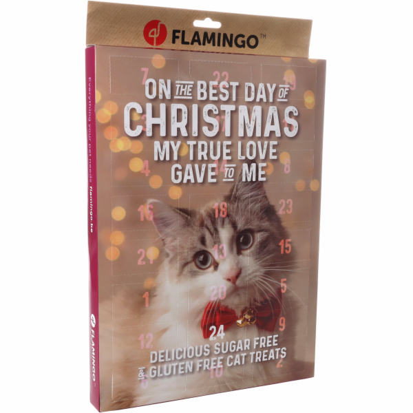 Flamingo Adventní kalendář s pamlsky pro kočky 295g