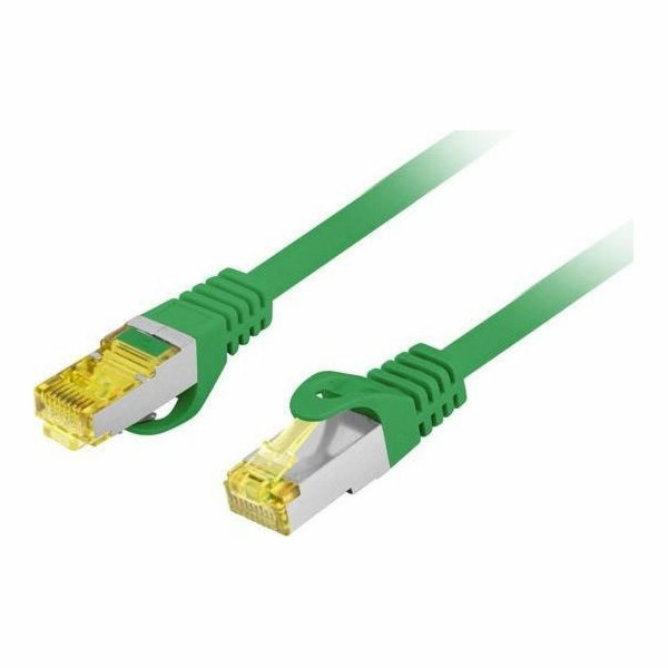 Patchcord Cat. 6A S/FTP LSZH CU 1M Green Fluke