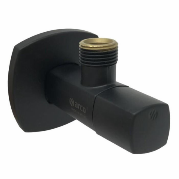 Rohový ventil A-80, černý matný 1/2"X1/2"