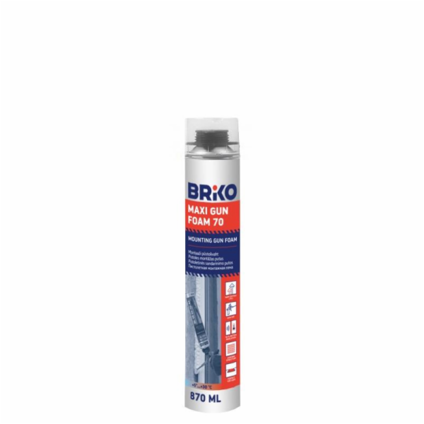 Letní těsnící pěna Briko Maxi Gun Foam, 870 ml