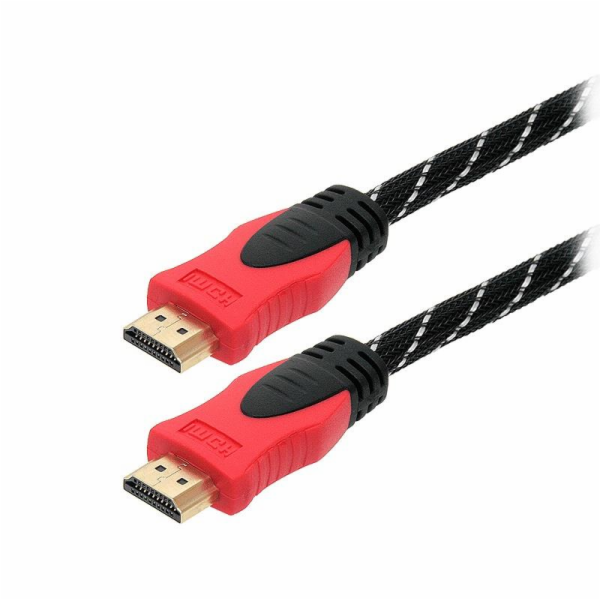 Kabel BLOW HDMI M, HDMI M, 5m, černo/červený 92-057