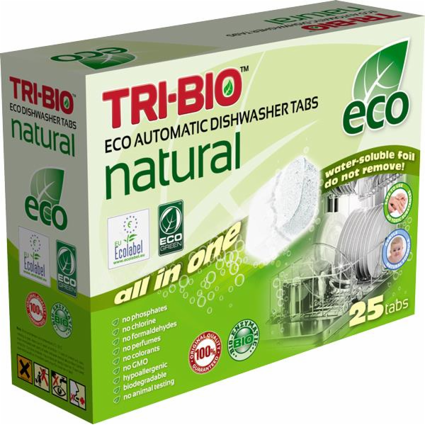 Tablety do myčky Tri-Bio Natural All in One, 25 ks.