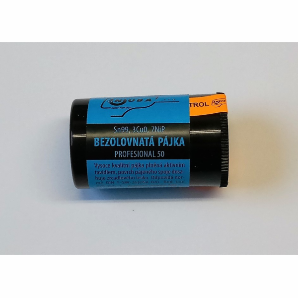 Cín bezolovnatý P2/50 Sn99.3Cu 0,7NiP 1 mm 50 g