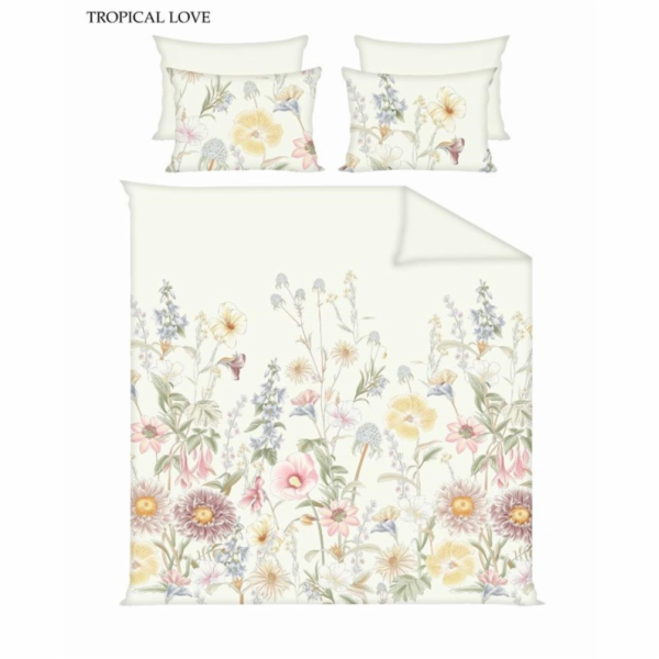 POTAH COMPL SATIN TROPICAL LOVE 160X200