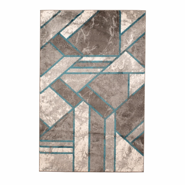Koberec DOMOLETTI, 230×150 cm, šedý, modrý