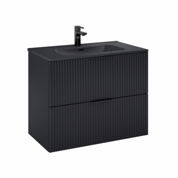 Skříňka pod umyvadlo Masterjero Deco, černá, 45,2x80x62,6