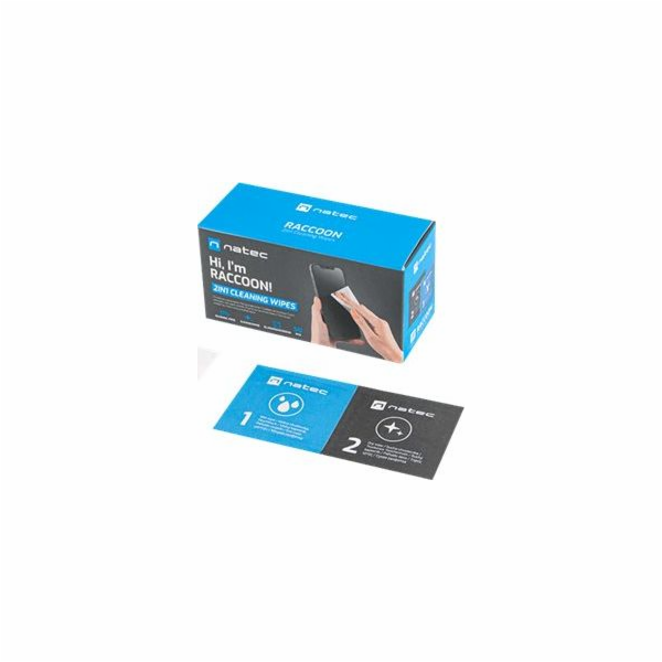 Natec čistící ubrousky RACCOON WET-DRY 50-PACK